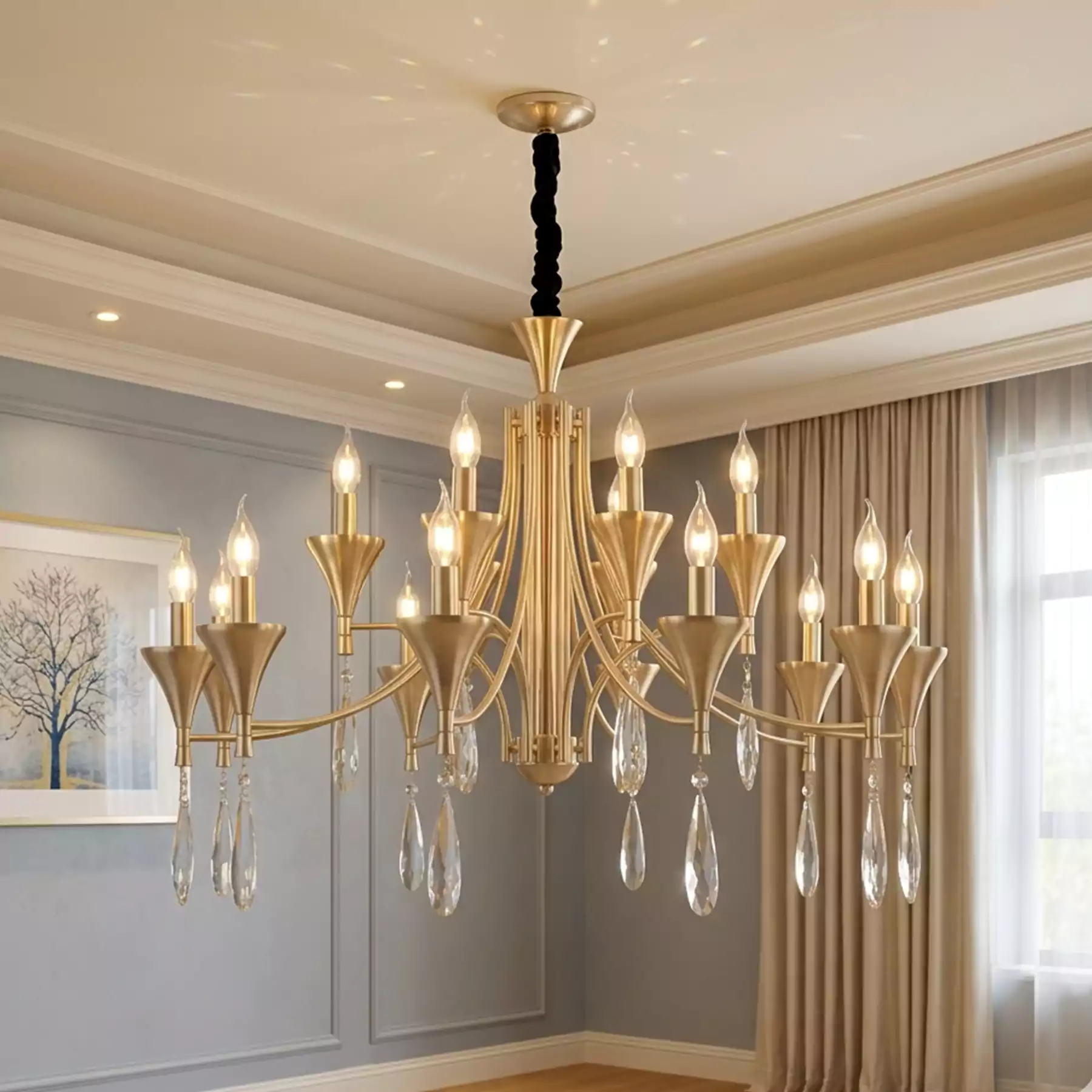 The The Imperial Amber 16 Chandelier