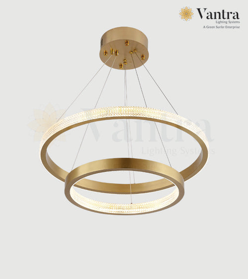 CLIQUE Gold Modern Round Ring Chandelier Ceiling Light