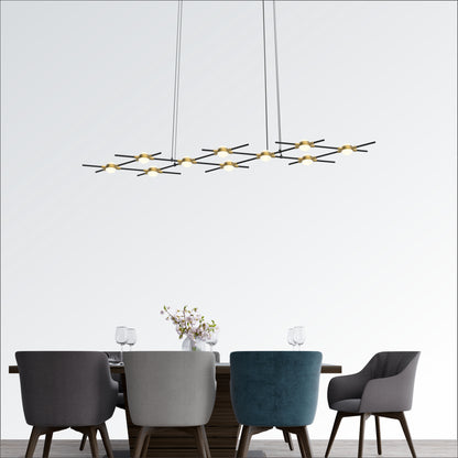 DELICIAS Decorative Linear Cluster Pendant Light/Cluster Hanging Light/Cluster Ceiling Light