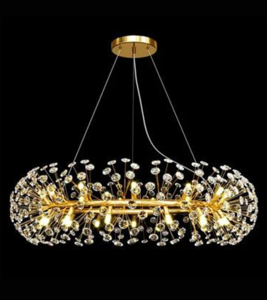 Crown Crystal Chandelier Ceiling Light
