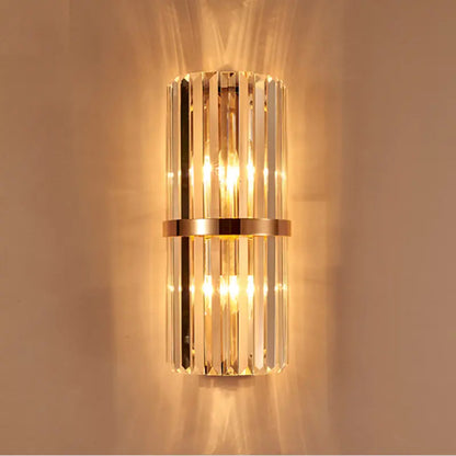 ICON Modern Creativity Clear Crystal Wall Light Modern Gold Wall Sconce Indoor Wall Light Fixture Crystal Wall Lamp for Entrance Living Room Bedroom/a