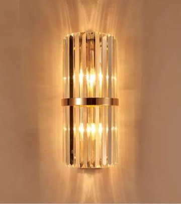 ICON Modern Clear Crystal Wall Light Modern Gold Wall Sconce Indoor Wall Light Fixture Crystal Wall Lamp for Entrance Living Room Bedroom/a